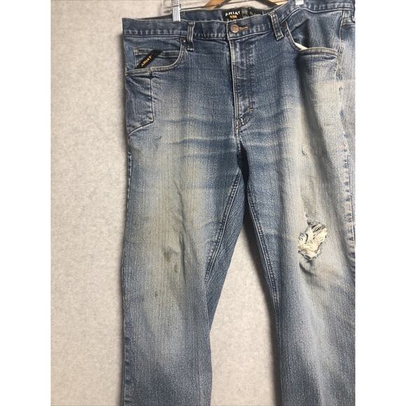 ARIAT Rebar M4 Relaxed Boot Jeans Mens Size 40x34 Workwear - Picture 5 of 16